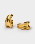 Molten Luxe Waterproof Gold Hoop Earrings - Katie Loxton