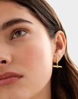 Themis Waterproof Gold T-Bar Earrings - Katie Loxton