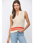 Victoria Sleeveless V-Neck Knit Tank