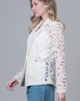 Lucia One Button Lace Blazer