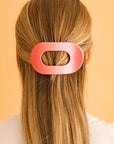 Round Flat Hair Clip | Large | Calming Coral
