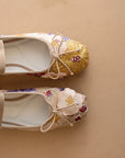 Laina Floral Ballet Pointe Flat