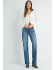 Lena Long Length Straight Denim