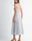 Ari Midi Length Dress with Lace Trim