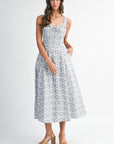 Ari Midi Length Dress with Lace Trim