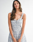 Ari Midi Length Dress with Lace Trim