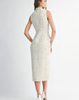 Capri Tweed Button Down Dress