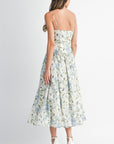 Sylvia Floral Bodice Midi Dress