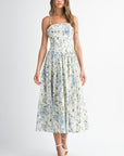Sylvia Floral Bodice Midi Dress