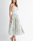 Sylvia Floral Bodice Midi Dress