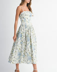 Sylvia Floral Bodice Midi Dress