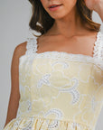 Betsy Babydoll Embroidered Mini Dress