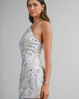 Lillian Linen Floral Mini Dress