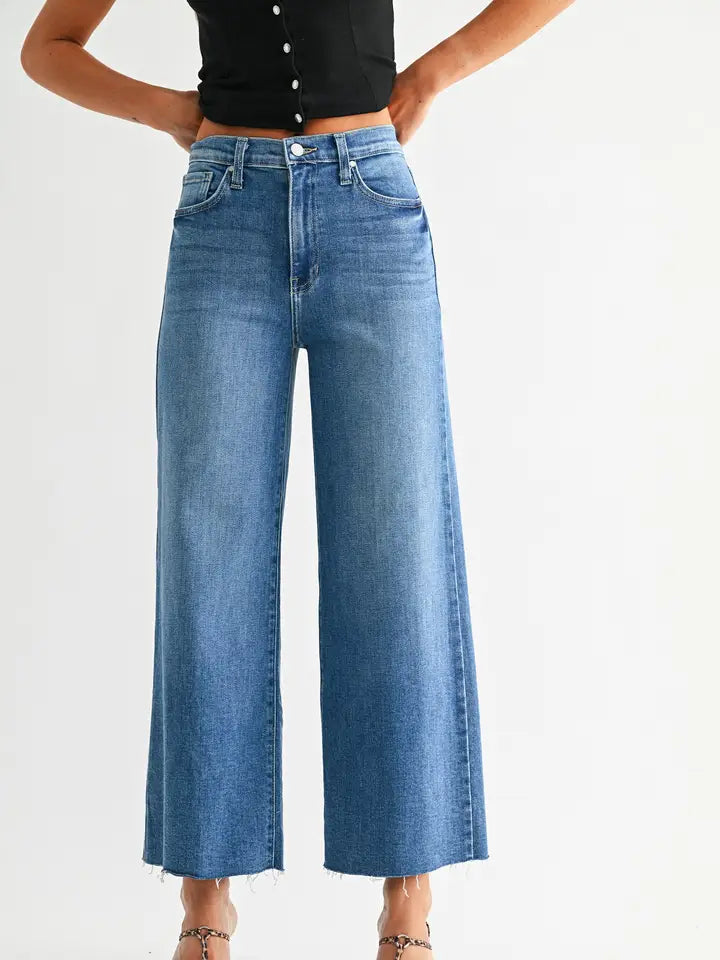 Scissor Cut Wide Leg Denim
