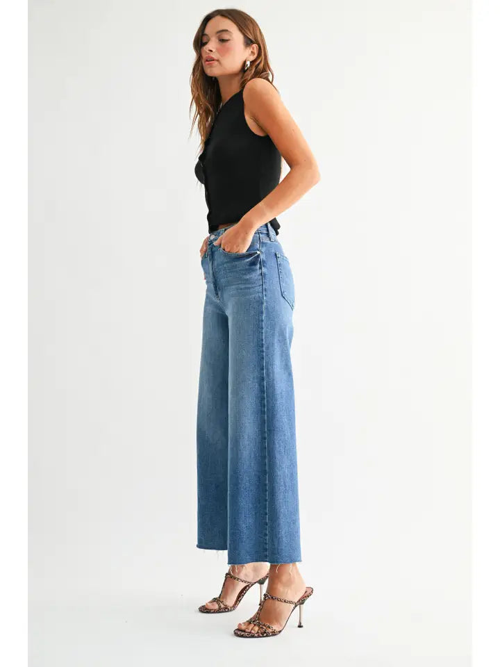Scissor Cut Wide Leg Denim