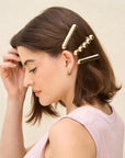 Gold Metal Barrettes