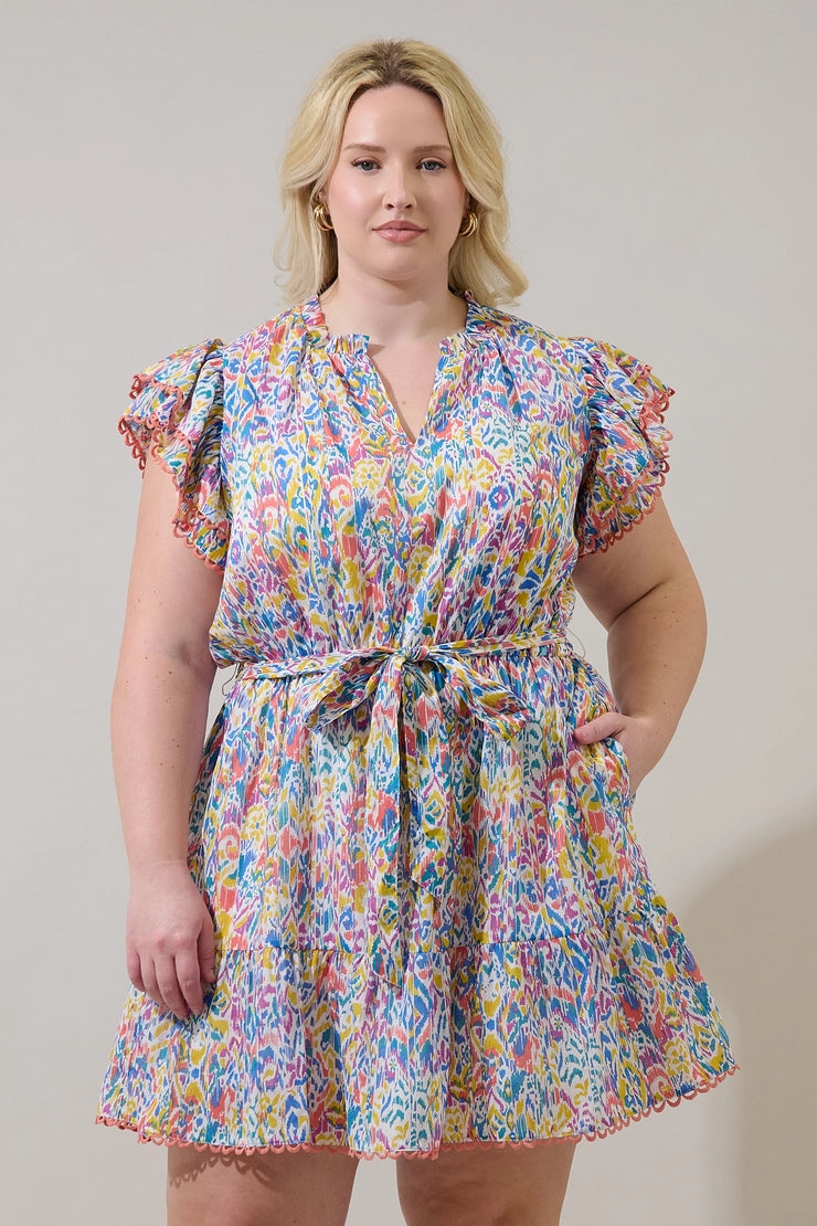 mini wrap dress plus size Coco Ruffle Mini Dress