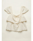 Emma Embroidered Square Neck Top