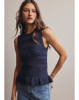 Sophie Sleeveless Knit Peplum Top