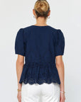 Elise Eyelet Embroidered Blouse