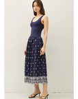 Olivia Sleeveless Scallop Midi Dress