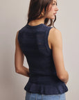 Sophie Sleeveless Knit Peplum Top