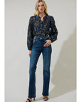 Jami Split Neck Poplin Top