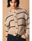 Anna Striped Button Down Cardigan