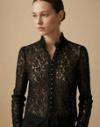 Leilani Jewel Button Lace Blouse