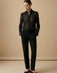 Leilani Jewel Button Lace Blouse
