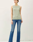Nora Striped Sleeveless Sweater Tank