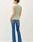 Nora Striped Sleeveless Sweater Tank