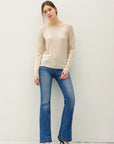 Wool Blended Raglan Sleeve Sweater