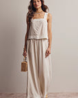 Esme Embroidered Square Neck Tank