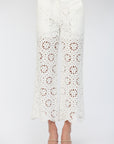 Eliza Eyelet Cropped Wide Leg Pant