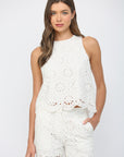 Eliza Eyelet Sleeveless Top
