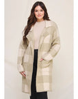 Cami Plaid Cardigan - Plus Size