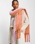 Checked Tassel Scarf