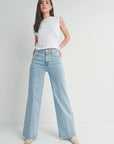 Light Wash Palazzo Denim