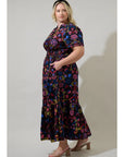 Palmer Midnight Poplin Maxi Dress - Plus Size