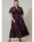 Palmer Midnight Poplin Maxi Dress - Plus Size