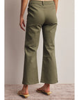 Stretch Cotton Straight-Leg Pants