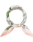 Lulu Floral Pattern Square Satin Scarf