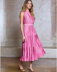 Harper Pleated Sleeveless Maxi Dress