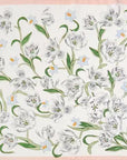 Lulu Floral Pattern Square Satin Scarf