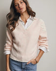 Floral Applique V-Neck Sweater