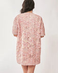 Floral Embroidery Sequined Mini Dress - Plus Size