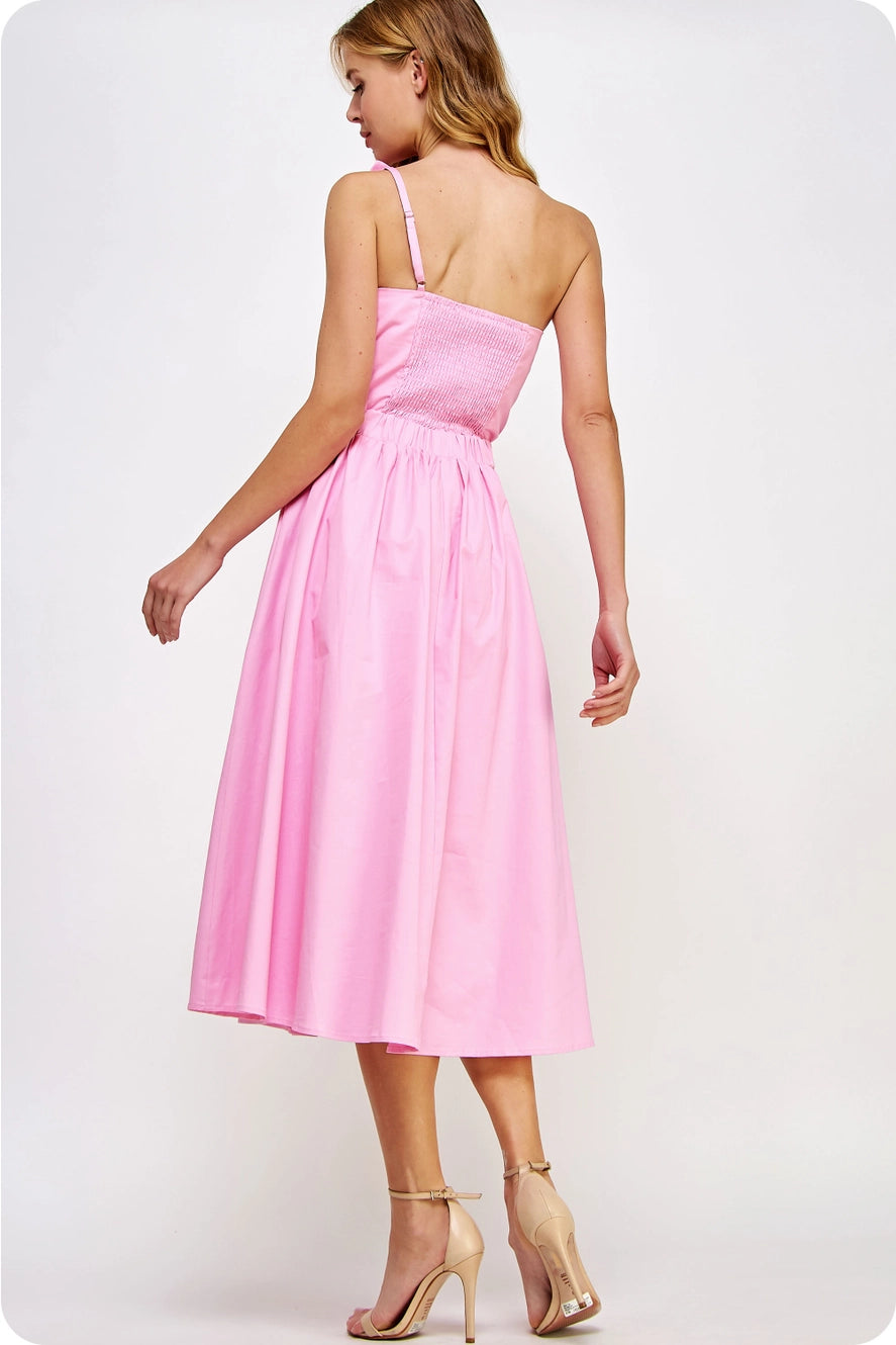 Fiona Knotted Bow Midi Dress