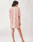 Floral Embroidery Sequined Mini Dress - Plus Size