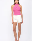 Havana Halter Neck Knit Top